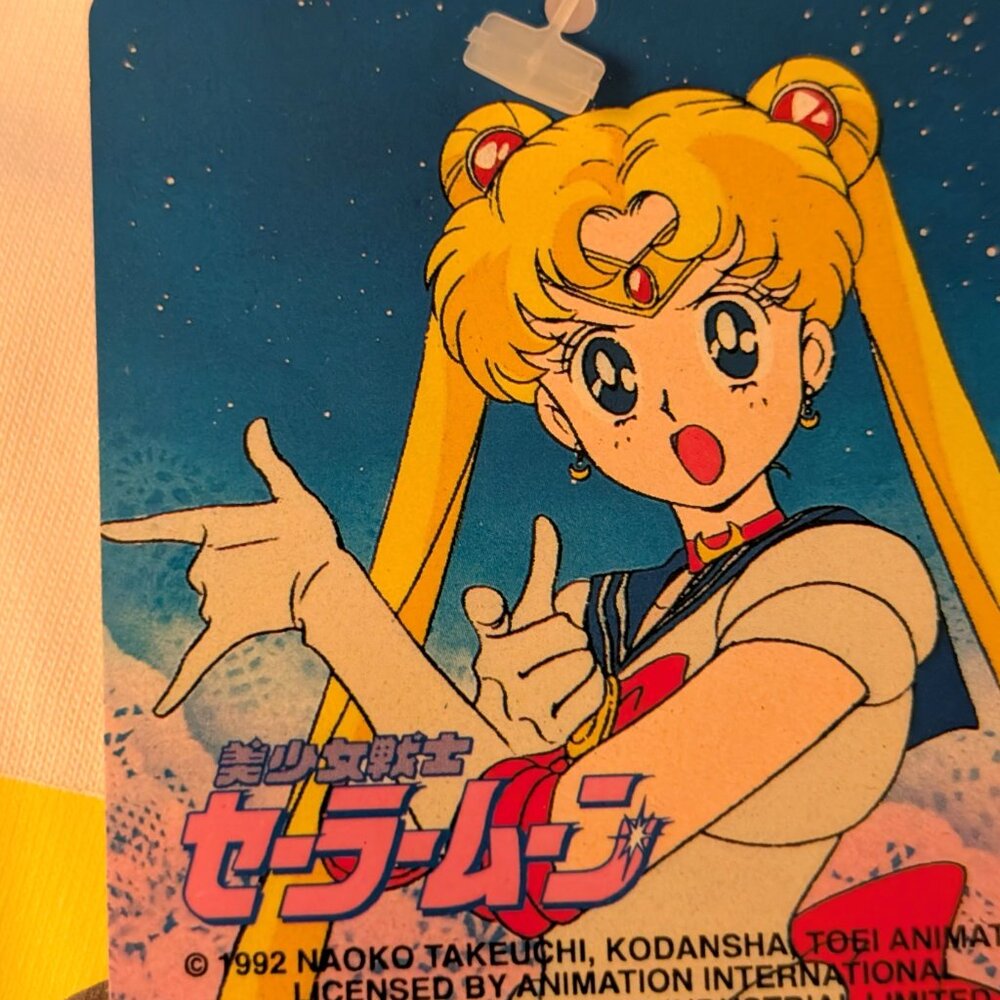Vintage 92 Sailor Moon NWT Youth Sz 6/8 White Pretty Soldier Naoko Takeuchi Top - Picture 9 of 9